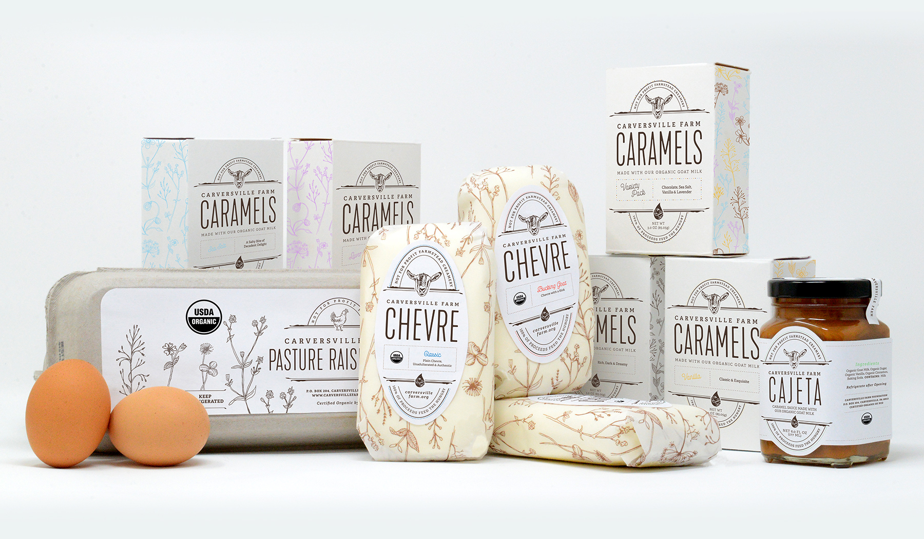Packaging Design for Carversville Farm Foundation Aid&Abet