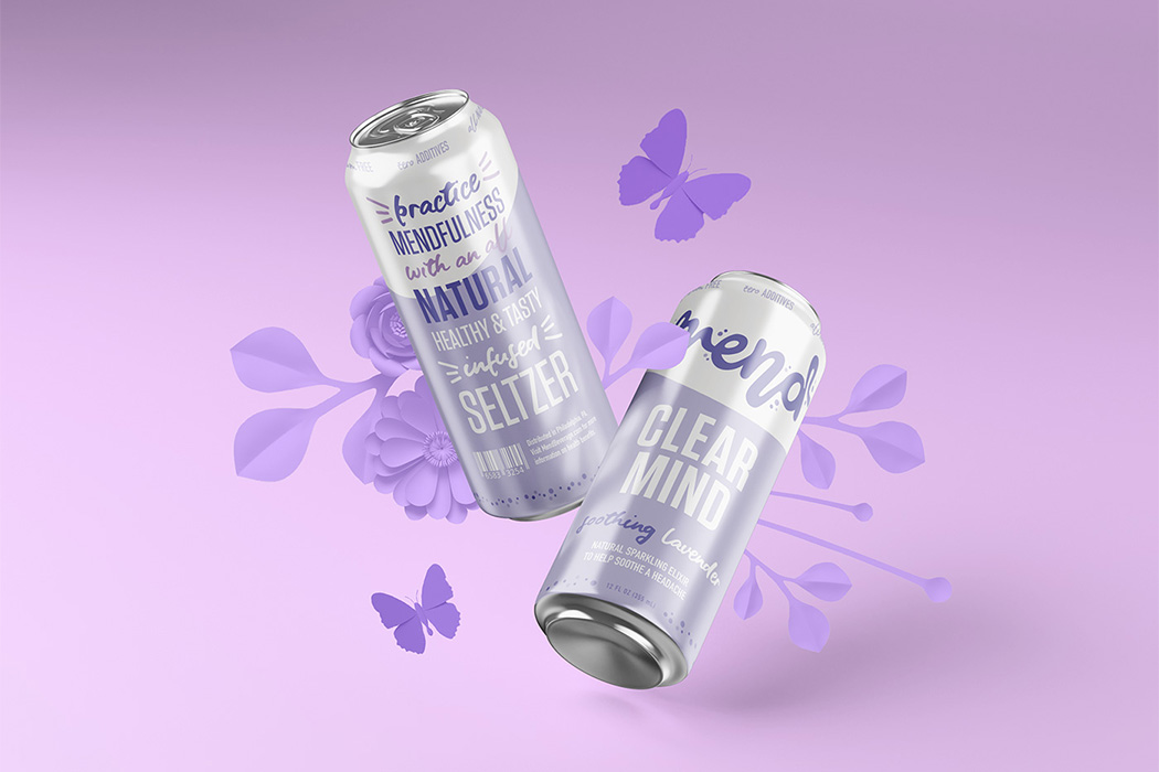 Mend Seltzer Label Packaging Design